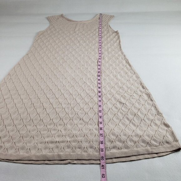 Sundance Soft Whispers Dress Womens XL Beige Sweater Sleeveless Knit A Line - Picture 9 of 12